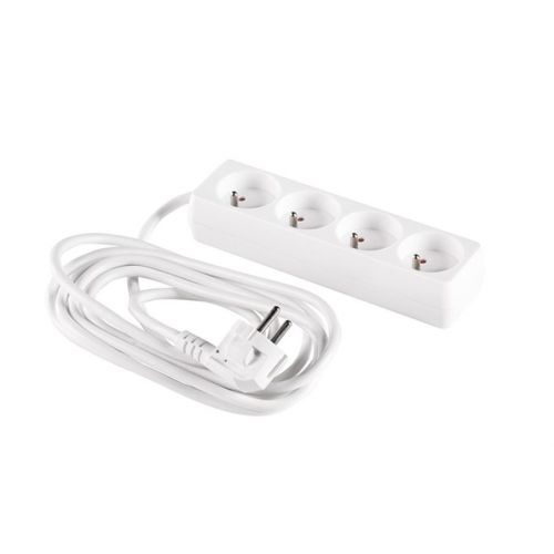 Przedłużacz listwa sieciowa zasilająca 4 gniazda 3x1mm2 biały 1,5mb ELCAN - 2[35].jpg